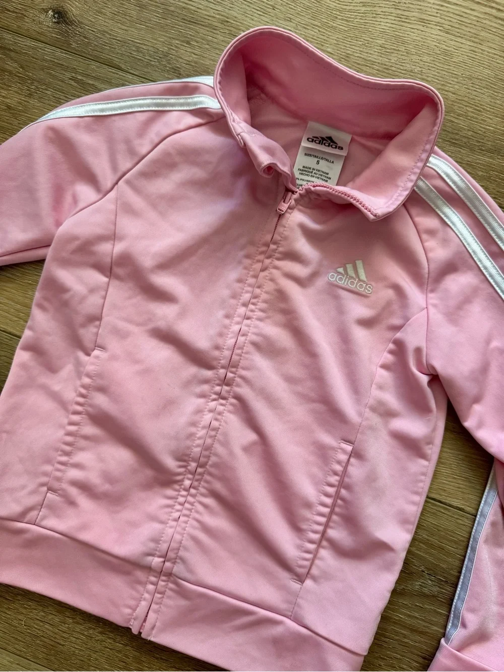 adidas Pink Kids' Zipper Jacket - Picture 3 of 3